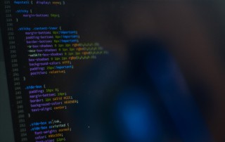 Photo of CSS code on a screen
